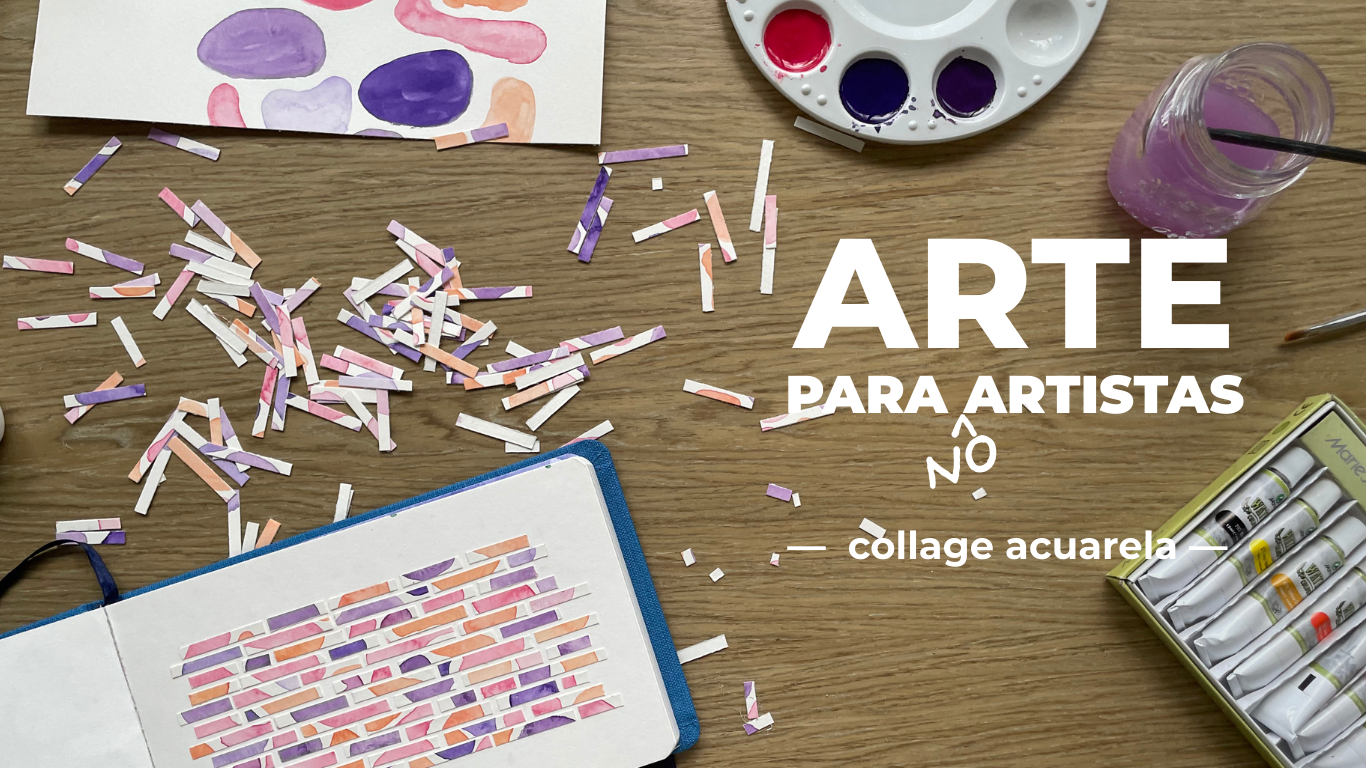 Collage abstracto con acuarela | Arte para no artistas