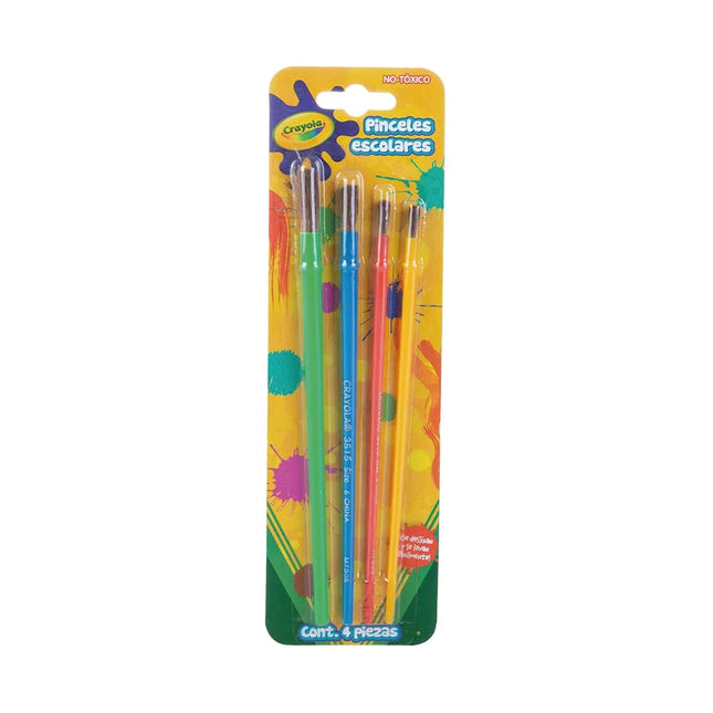 Pinceles Escolares x 4 Crayola