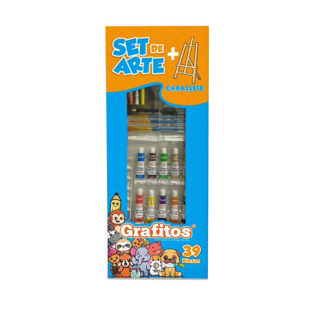 Set De Arte con Caballete 39 Piezas | Grafitos