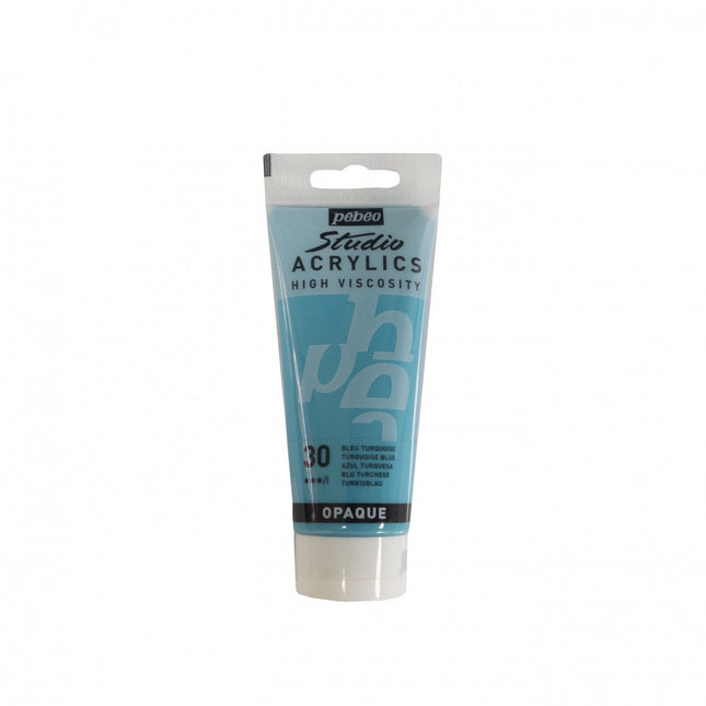 Acrílico Pebeo Studio 100 ml Azul turquesa