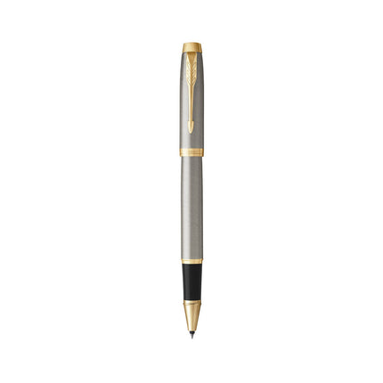 Bolígrafo Roller IM Metal Cepillado Acabado Oro Parker