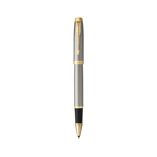 Bolígrafo Roller IM Metal Cepillado Acabado Oro Parker