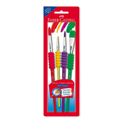 Pinceles Soft Touch x4 Faber Castell