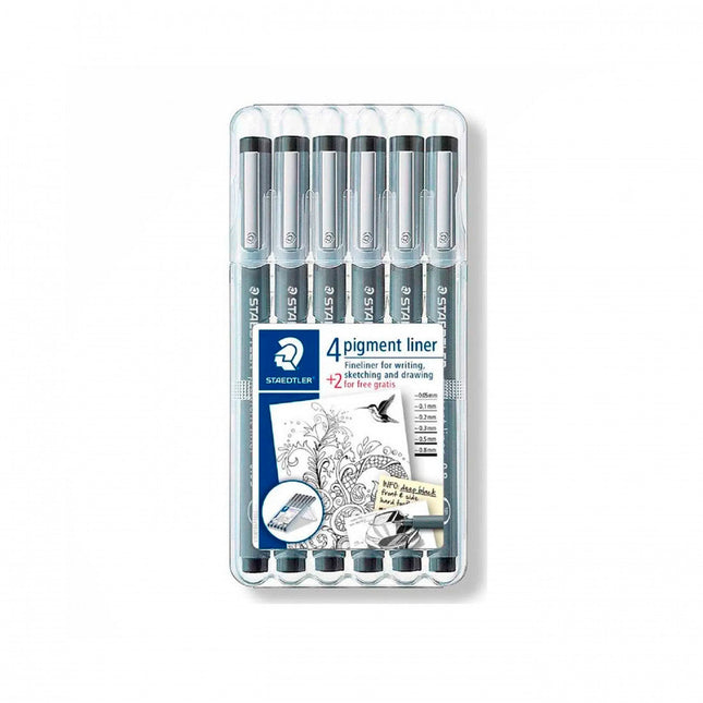 Set de Rapidógrafos Negros Staedtler x 6 unidades