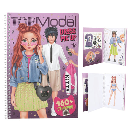 Cuaderno De Stickers Grande Dress Me Up Rebel Kitty | Top Model