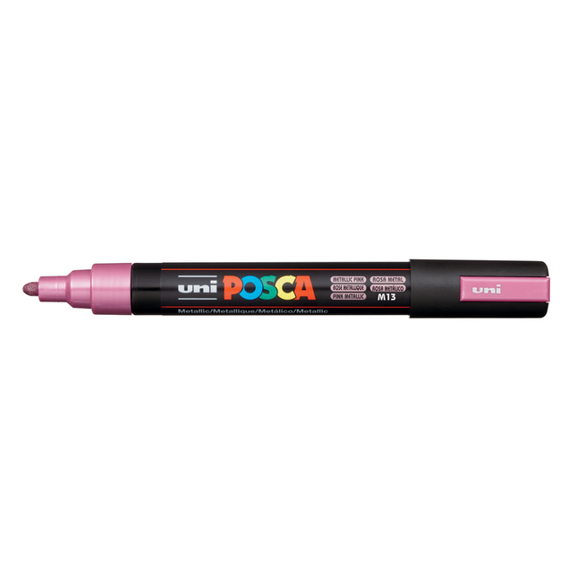 Marcador Posca Rosa Metalizado Punta Media