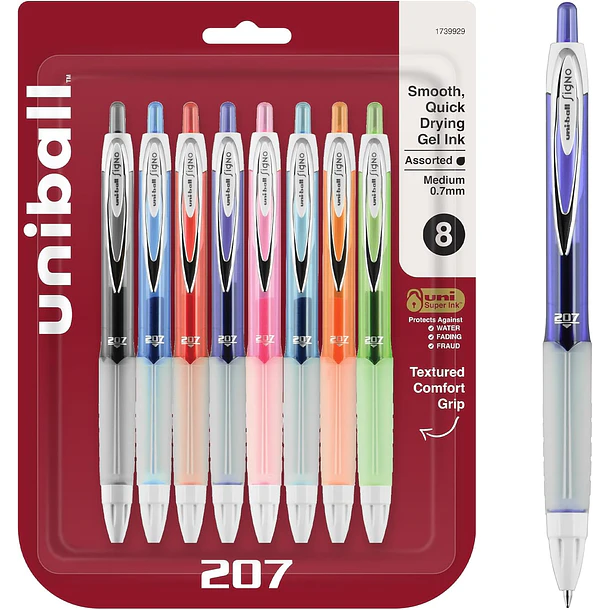 Bolígrafo Gel Uniball Signo Pastel 0.7 mm x4