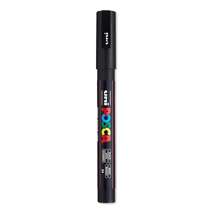 Marcador Posca Negro Punta Fina