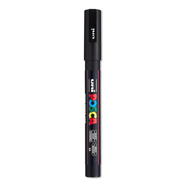 Marcador Posca Negro Punta Fina