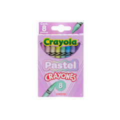 Crayones Crayola Pastel x8 – Tonos Suaves para Colorear