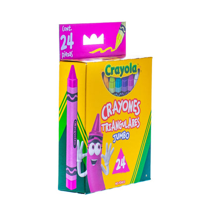 Crayones Triangulares Jumbo Crayola x24 – Colores y Agarre Fácil