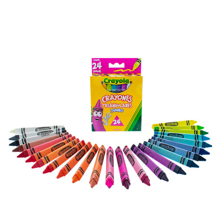Crayones Triangulares Jumbo Crayola x24 – Colores y Agarre Fácil