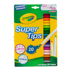 Marcadores Super Tips Crayola Lavables x20 – Más Colores