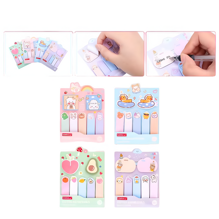 Notas Adhesivas Banderitas Cartoon 140 Hojas | Oh Box