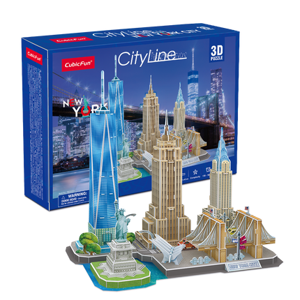 Rompecabezas 3D CubicFun City Line Nueva York