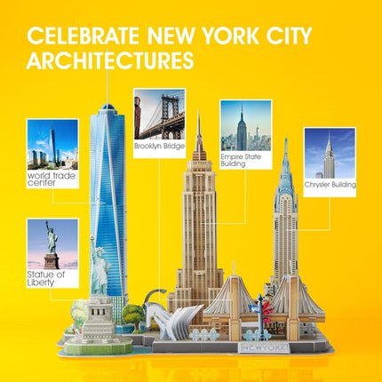 Rompecabezas 3D CubicFun City Line Nueva York