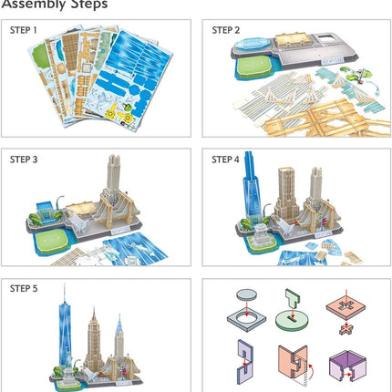 Rompecabezas 3D CubicFun City Line Nueva York