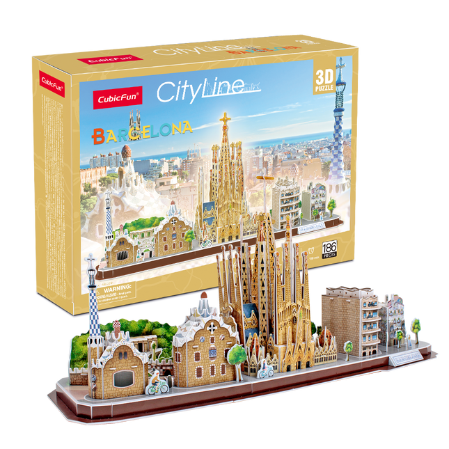 Rompecabezas 3D CubicFun City Line Barcelona