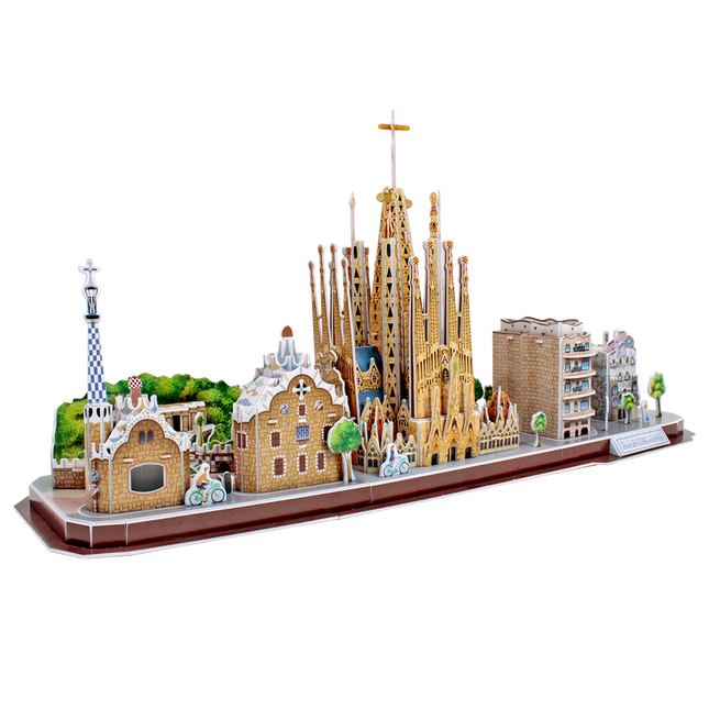 Rompecabezas 3D CubicFun City Line Barcelona