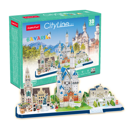 Rompecabezas 3D CubicFun City Line Baviera