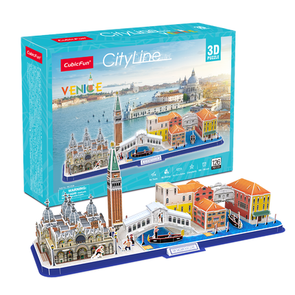 Rompecabezas 3D CubicFun City Line Venecia