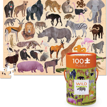 Rompecabezas Infantil 100 Piezas Animales Salvajes | Crocodrile Creek