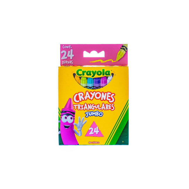 Crayones Triangulares Jumbo Crayola x24 – Colores y Agarre Fácil