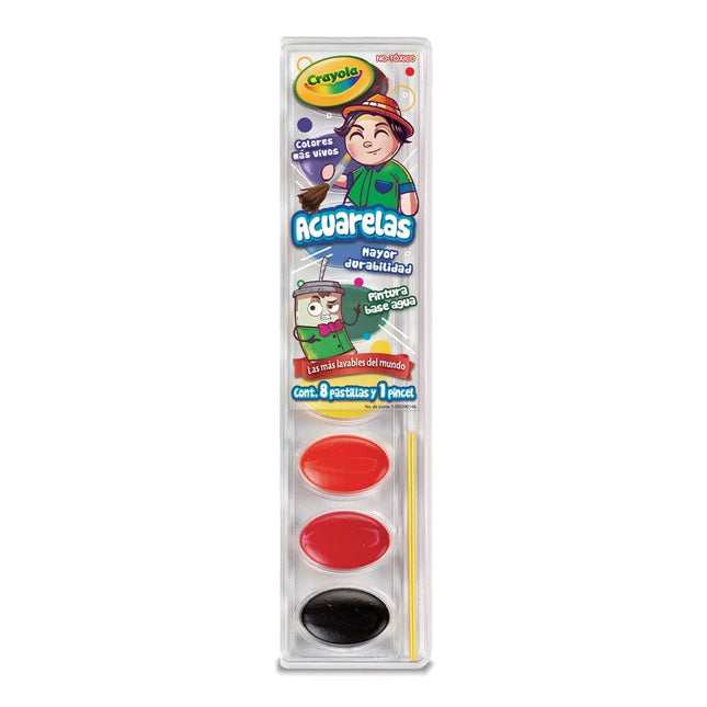 Paleta Pinturas Acuarelables x8 Colores – Colores Más Vivos