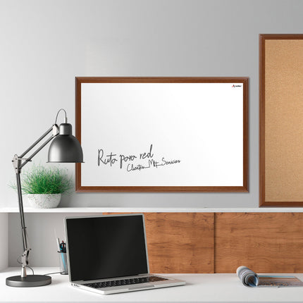 Tablero Acrílico Blanco Marco Madera 40 x 60 cm Cóndor