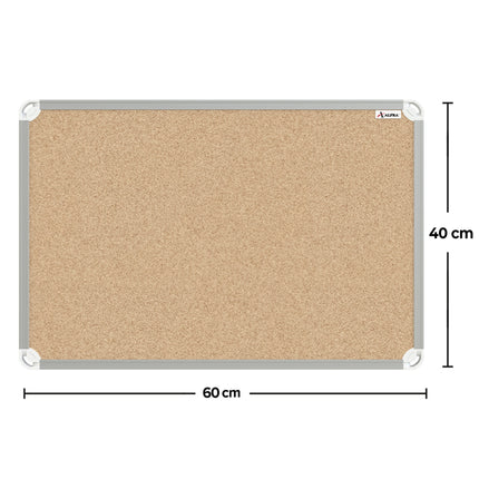 Tablero De Corcho Marco Plástico 40 x 60 Cm Platino