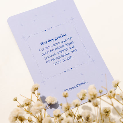 Oráculo Con Frases Y Retos De Gratitud | Besos Al Alma