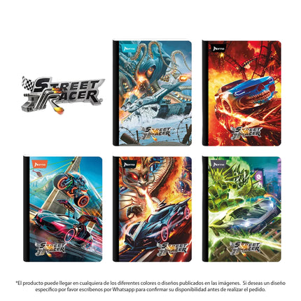 Cuaderno Cosido Street Racer 50 Hojas Doble Linea Norma