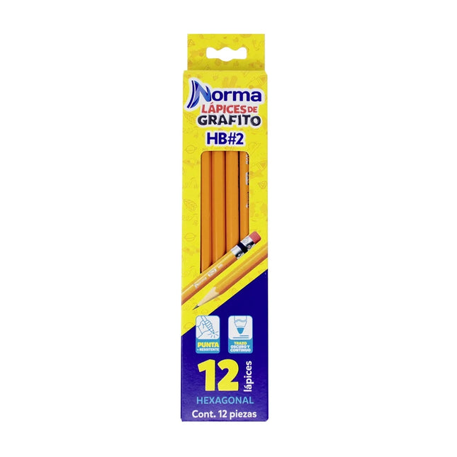 Lápiz Hexagonal x12 Norma