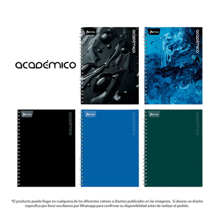 Cuaderno Argollado Durabook Masculino 7 Materias 175 Hojas Cuadriculado 105 Norma