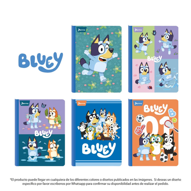 Cuaderno Cosido Bluey 50 Hojas Doble Línea Norma