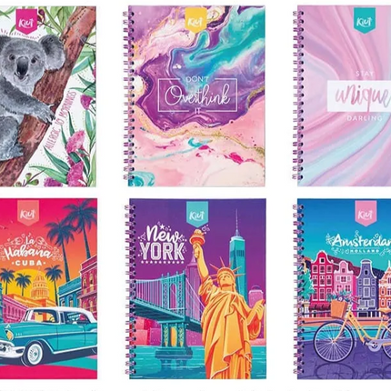 Cuaderno Argollado Durabook 5 Materias 160 Hojas Kiut