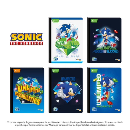 Cuaderno Cosido Sonic 100 Hojas Doble Línea Norma