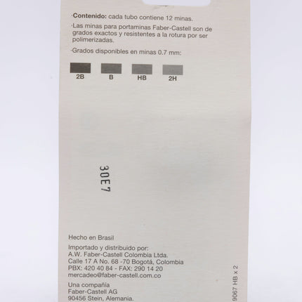 Minas HB 0.7 Mm x2 Faber Castell