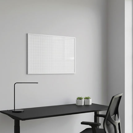 Tablero Acrílico Con Cuadrícula Marco Aluminio 40x60 cm | Artecma