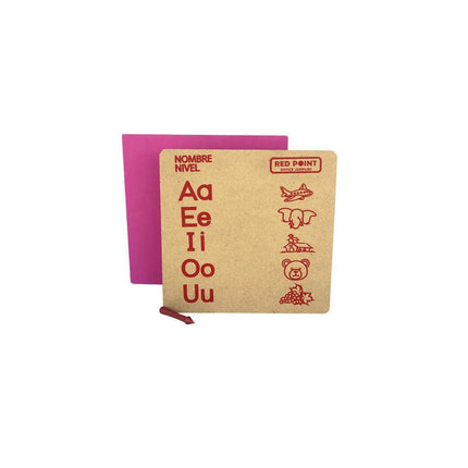 Tabla de Punzado Red Point 30×30 cm en madera doble faz, con punzón incluido y superficie para perforar hojas.