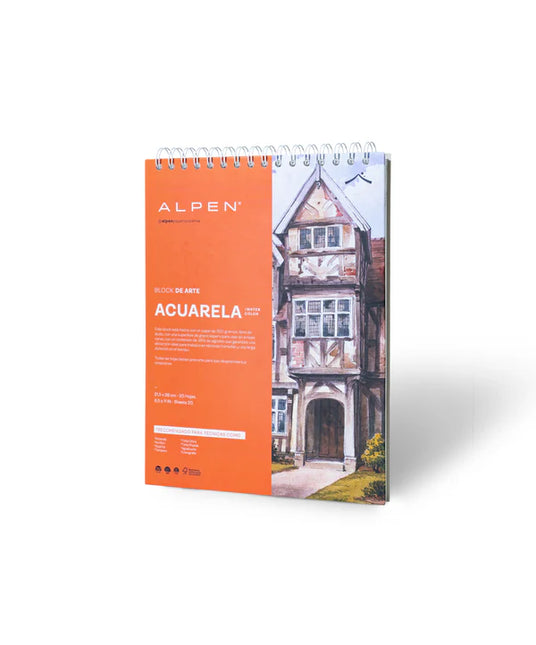 Block De Arte Acuarela 1/8 20 Hojas Alpen