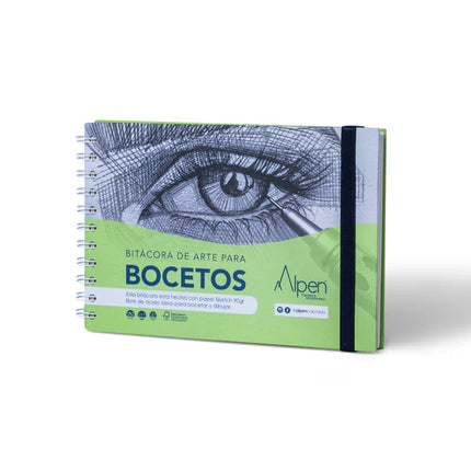 Bitacora De Arte Para Bocetos Media Carta 80 Hojas Alpen