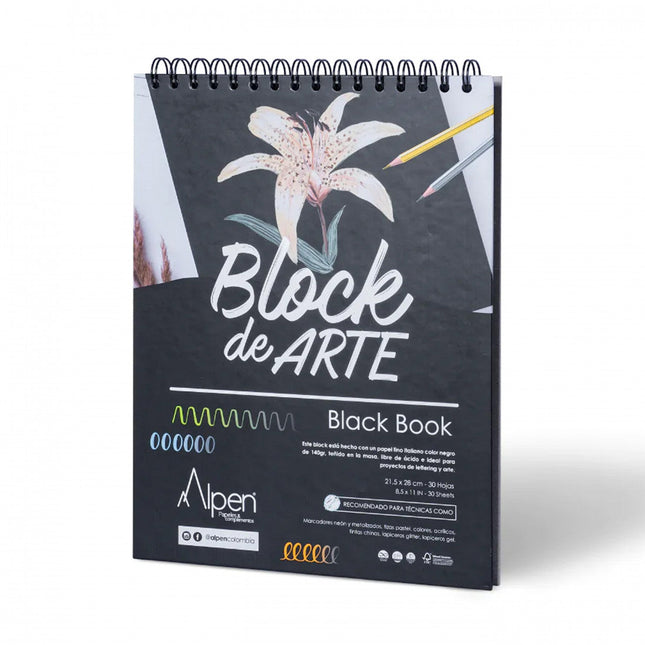 Block De Arte Blackbook Carta 30 Hojas | Alpen