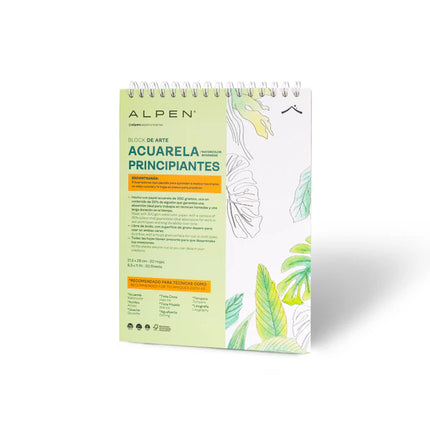 Block De Arte Acuarela Principiantes Carta 20 Hojas Alpen