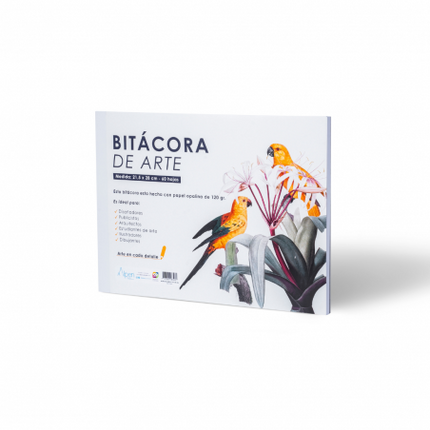 Bitácora de Arte Alpen tamaño carta con 60 hojas de papel opalina 120 g libre de ácido, ideal para diseñadores e ilustradores.
