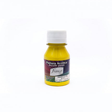 Pintura Acrílica Al Frío 60 ml Amarillo Sol Franco Arte