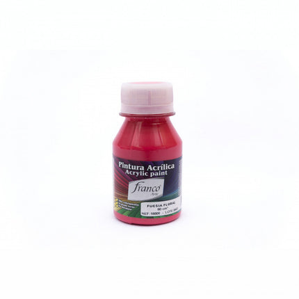 Pintura Acrílica Al Frío 60 ml Fucsia Floral Franco Arte
