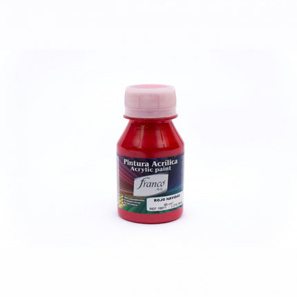 Pintura Acrílica Al Frío 60 ml Rojo Navidad Franco Arte