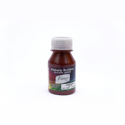 Pintura Acrílica Al Frío 60 ml Vinotinto Franco Arte