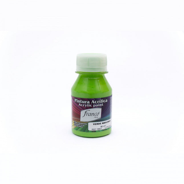 Pintura Acrílica Al Frío 60 ml Verde Manzana Franco Arte